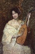 Alden J Weir Lady with a Mandolin china oil painting reproduction